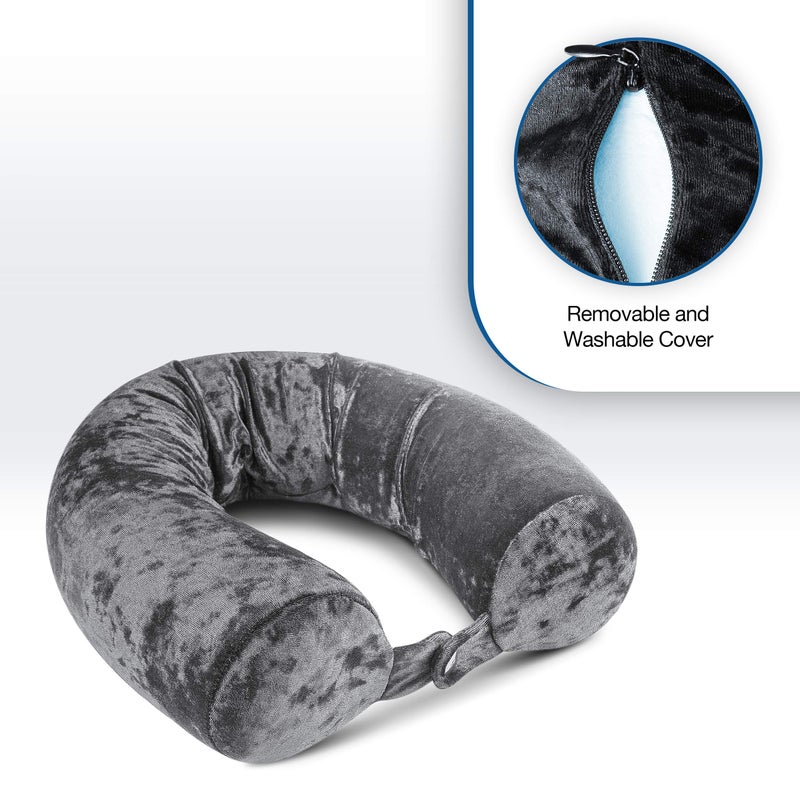 Cloudz Flex Universal Memory Foam Travel Neck and Body Pillow - Grey - Image 5